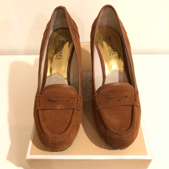 Michael Kors Walnut Suede Rory Loafer Size 9 - Picture 2 of 9